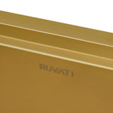 Ruvati 33-inch Matte Gold Workstation Apron-Front Brass Tone Stainless Steel Kitchen Sink - RVH9207GG
