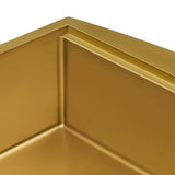 Ruvati 33-inch Matte Gold Workstation Apron-Front Brass Tone Stainless Steel Kitchen Sink - RVH9207GG