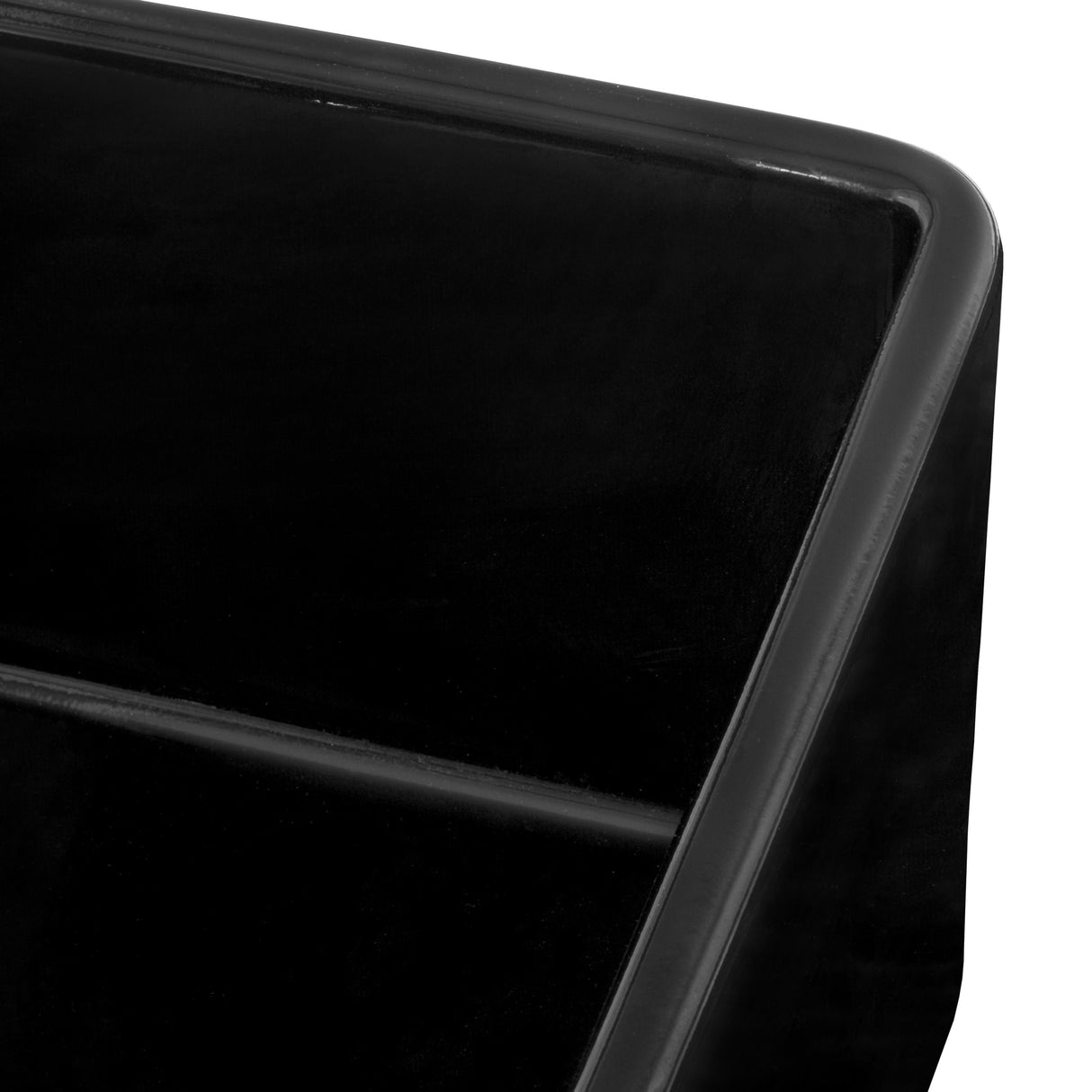 Ruvati 30 x 20 inch Fireclay Reversible Farmhouse Apron-Front Kitchen Sink Single Bowl - Glossy Black - RVL2100BK