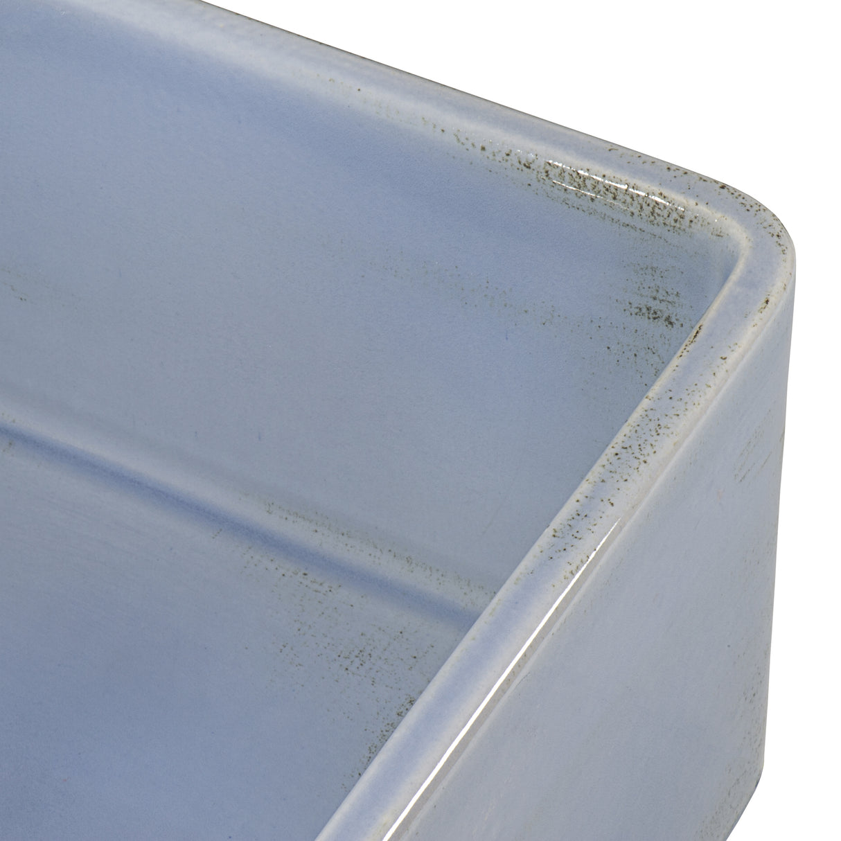 Ruvati 33 inch Fireclay Distressed Finish Farmhouse Apron-Front Kitchen Sink Reversible - Coastal Blue - RVL2300SB