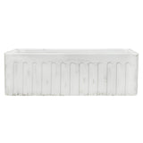 Ruvati 33 x 20 inch Fireclay Reversible Farmhouse Apron-Front Kitchen Sink Specialty Finish - Distressed White - RVL2300SW