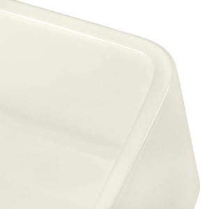 Ruvati 33 inch Fireclay Biscuit Farmhouse Kitchen Sink Bow Front Curved Apron Single Bowl - RVL2398BS