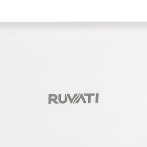 Ruvati Black and White 30-inch Fireclay Farmhouse Offset Drain Kitchen Sink Single Bowl - RVL4018RBW
