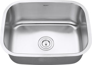 Ruvati 24-inch Undermount 16 Gauge Stainless Steel Kitchen Sink Single Bowl - RVM4132