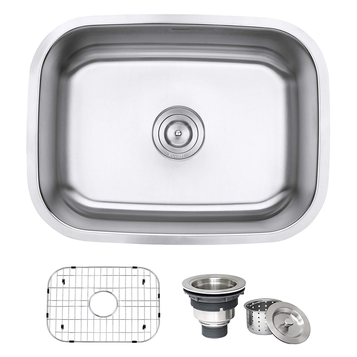 Ruvati 24-inch Undermount 16 Gauge Stainless Steel Kitchen Sink Single Bowl - RVM4132