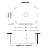 Ruvati 24-inch Undermount 16 Gauge Stainless Steel Kitchen Sink Single Bowl - RVM4132
