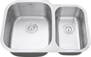 Ruvati 29-inch Undermount 60/40 Double Bowl 16 Gauge Stainless Steel Kitchen Sink - RVM4500