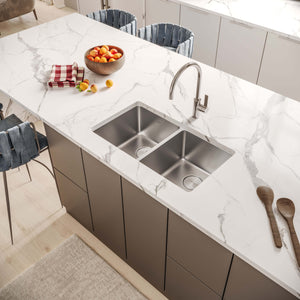 Ruvati 31-inch Undermount Kitchen Sink 50/50 Double Bowl 16 Gauge Stainless Steel - RVM5099
