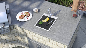 Ruvati 15 x 20 inch Marine Grade T-316 Workstation Topmount RV Boat Outdoor Sink Stainless Steel - RVQ5210