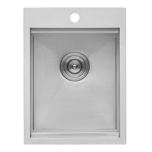 Ruvati 15 x 20 inch Marine Grade T-316 Workstation Topmount RV Boat Outdoor Sink Stainless Steel - RVQ5210