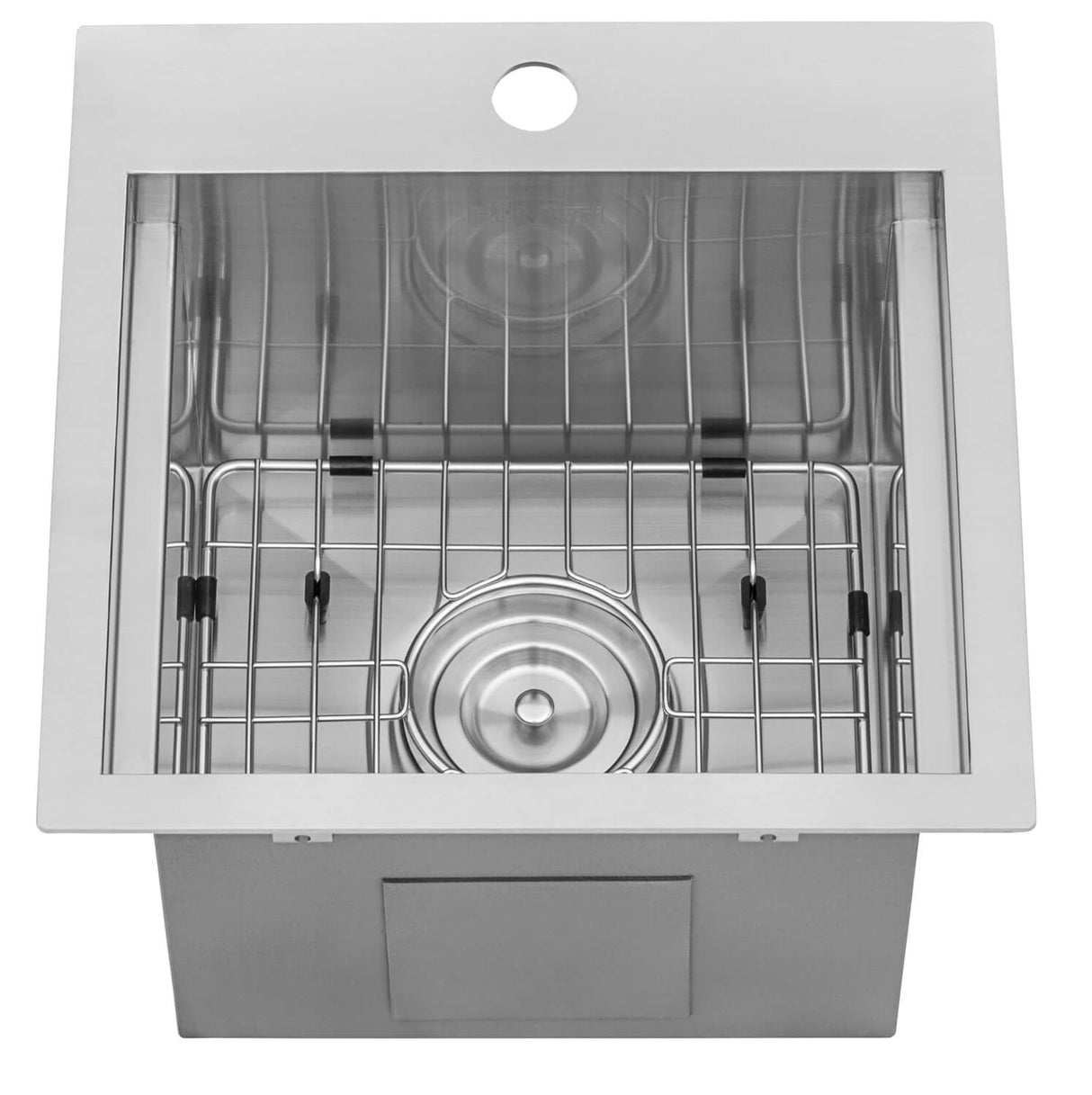 Ruvati 15 x 15 inch Marine Grade T-316 Workstation Topmount RV Boat Outdoor Sink Stainless Steel - RVQ5215