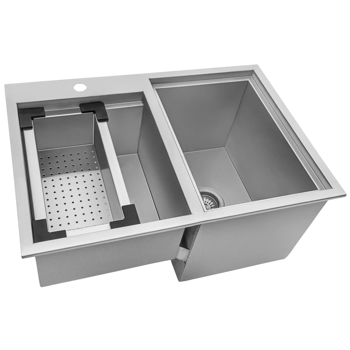 Ruvati Insulated Ice Chest and Outdoor Sink 29 x 20 inch BBQ Workstation Topmount T-316 Stainless Steel - RVQ6290