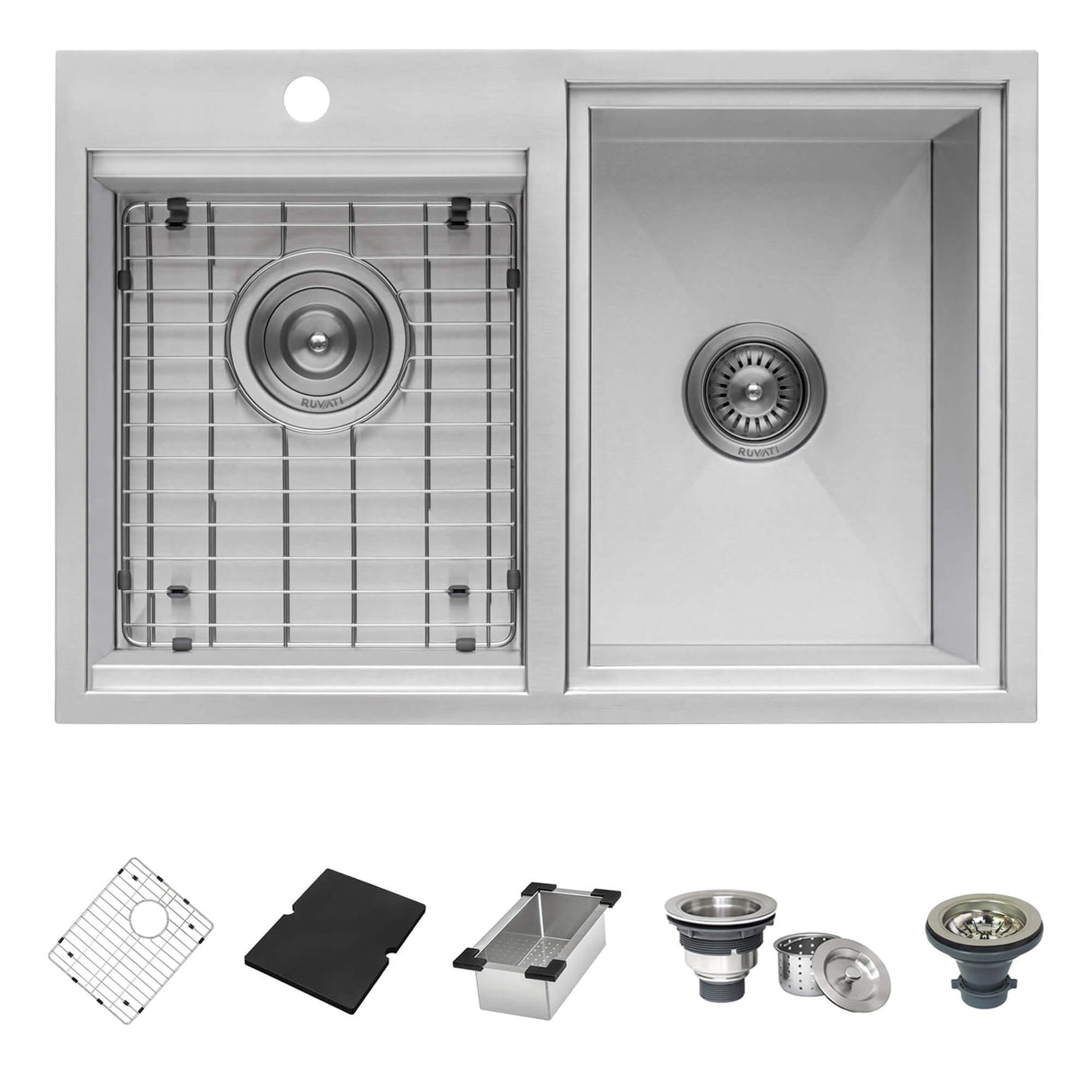 Ruvati Insulated Ice Chest and Outdoor Sink 29 x 20 inch BBQ Workstation Topmount T-316 Stainless Steel - RVQ6290
