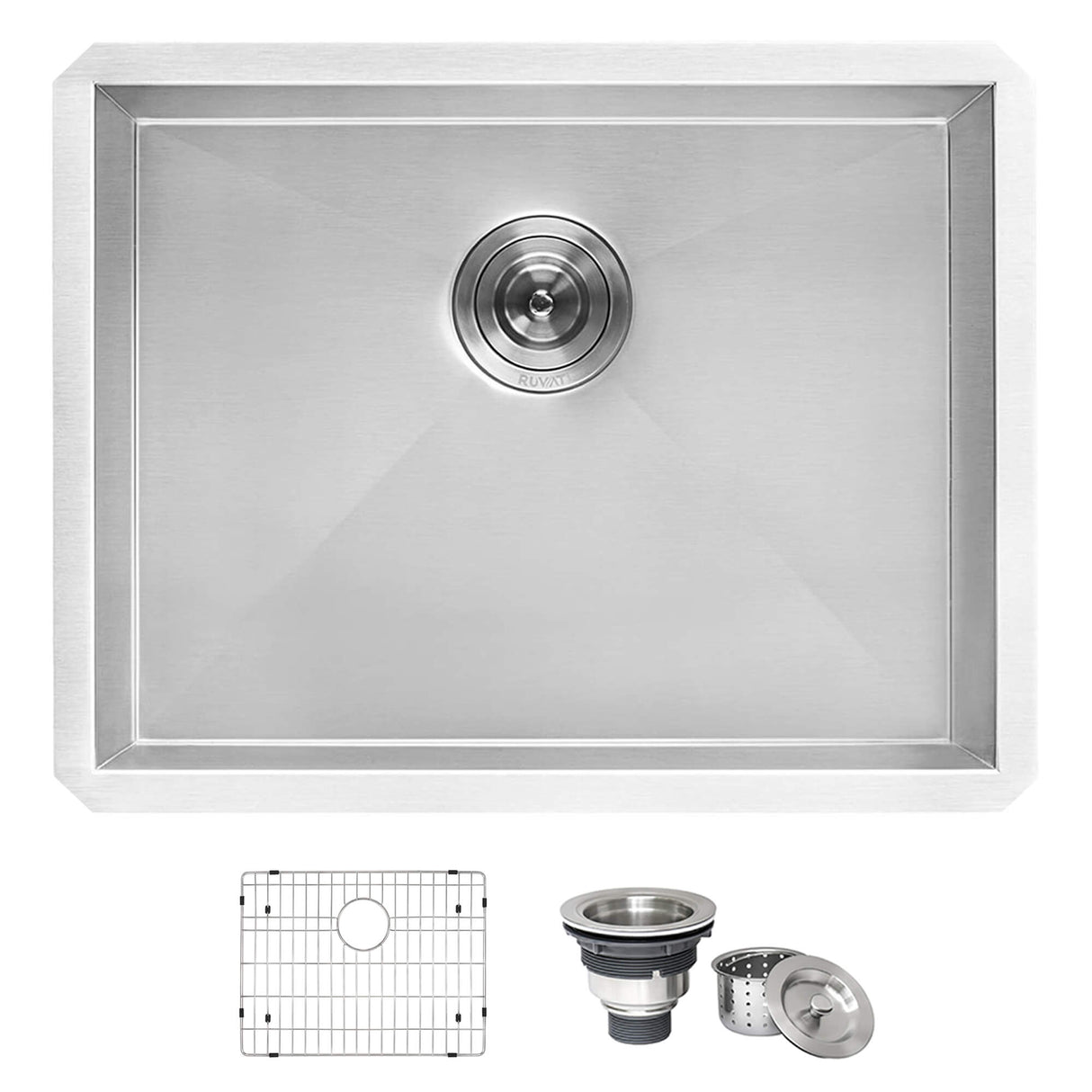 Ruvati 23" x 18" x 12" Deep Laundry Utility Sink Undermount 16 Gauge Stainless Steel - RVU6100