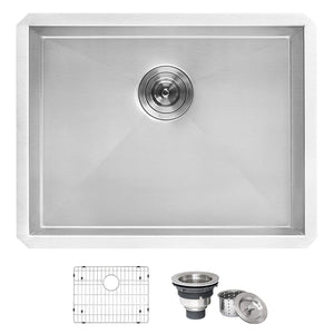 Ruvati 23" x 18" x 12" Deep Laundry Utility Sink Undermount 16 Gauge Stainless Steel - RVU6100
