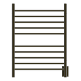 Amba Products RWH-SBB Radiant Straight 10-Bar Hardwired + Plug-in Combo Towel Warmer - 4.75 x 24.5 x 31.875 in. - Brushed Bronze Finish
