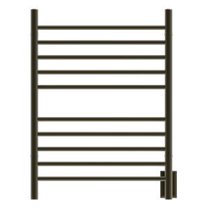 Amba Products RWH-SBB Radiant Straight 10-Bar Hardwired + Plug-in Combo Towel Warmer - 4.75 x 24.5 x 31.875 in. - Brushed Bronze Finish