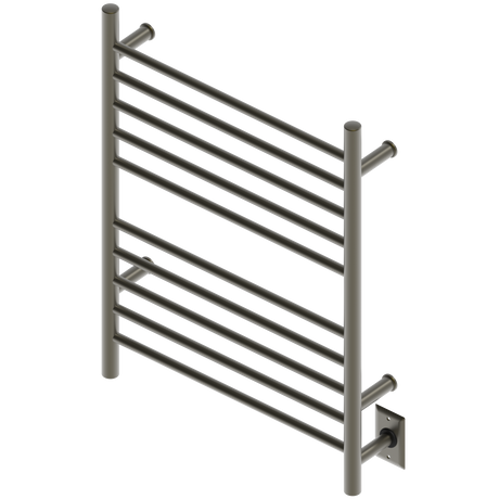 Amba Products RWH-SBB Radiant Straight 10-Bar Hardwired + Plug-in Combo Towel Warmer - 4.75 x 24.5 x 31.875 in. - Brushed Bronze Finish