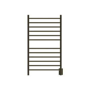 Amba Products RWHL-SBB Radiant Straight 12-Bar Large Hardwired + Plug-in Combo Towel Warmer - 4.75 x 24.5 x 41.75 in. - Brushed Bronze Finish