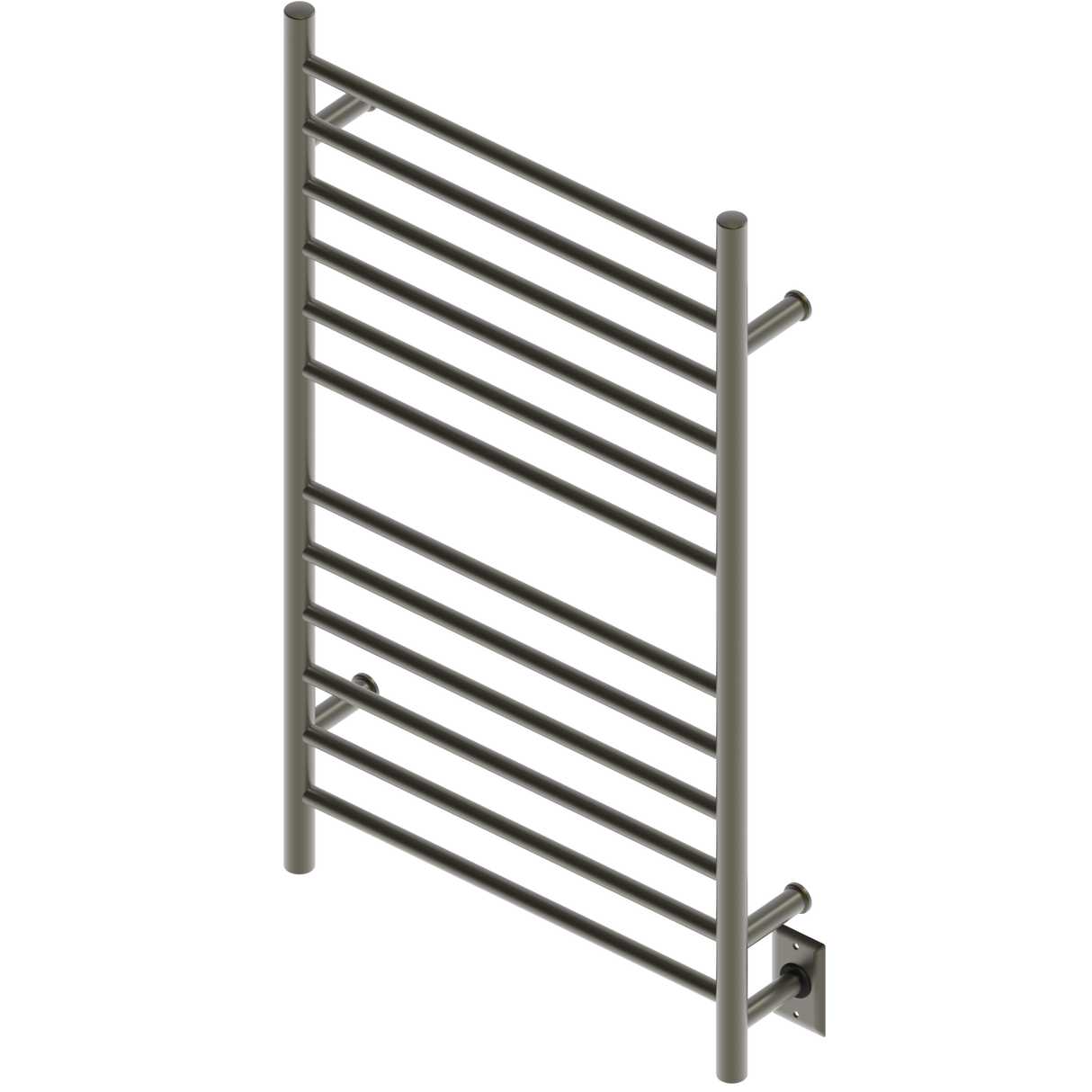 Amba Products RWHL-SBB Radiant Straight 12-Bar Large Hardwired + Plug-in Combo Towel Warmer - 4.75 x 24.5 x 41.75 in. - Brushed Bronze Finish