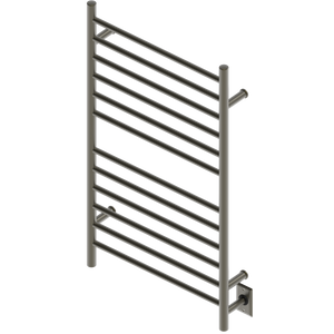 Amba Products RWHL-SBB Radiant Straight 12-Bar Large Hardwired + Plug-in Combo Towel Warmer - 4.75 x 24.5 x 41.75 in. - Brushed Bronze Finish