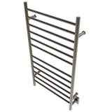 Amba Products RWHL-SBB Radiant Straight 12-Bar Large Hardwired + Plug-in Combo Towel Warmer - 4.75 x 24.5 x 41.75 in. - Brushed Bronze Finish