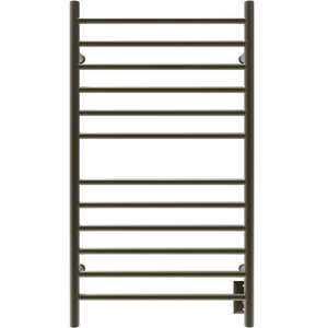 Amba Products RWHL-SBB Radiant Straight 12-Bar Large Hardwired + Plug-in Combo Towel Warmer - 4.75 x 24.5 x 41.75 in. - Brushed Bronze Finish