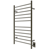 Amba Products RWHL-SBB Radiant Straight 12-Bar Large Hardwired + Plug-in Combo Towel Warmer - 4.75 x 24.5 x 41.75 in. - Brushed Bronze Finish