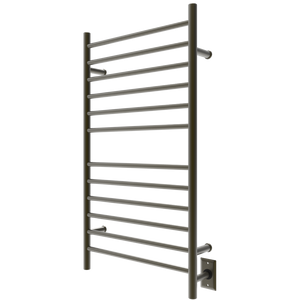 Amba Products RWHL-SBB Radiant Straight 12-Bar Large Hardwired + Plug-in Combo Towel Warmer - 4.75 x 24.5 x 41.75 in. - Brushed Bronze Finish