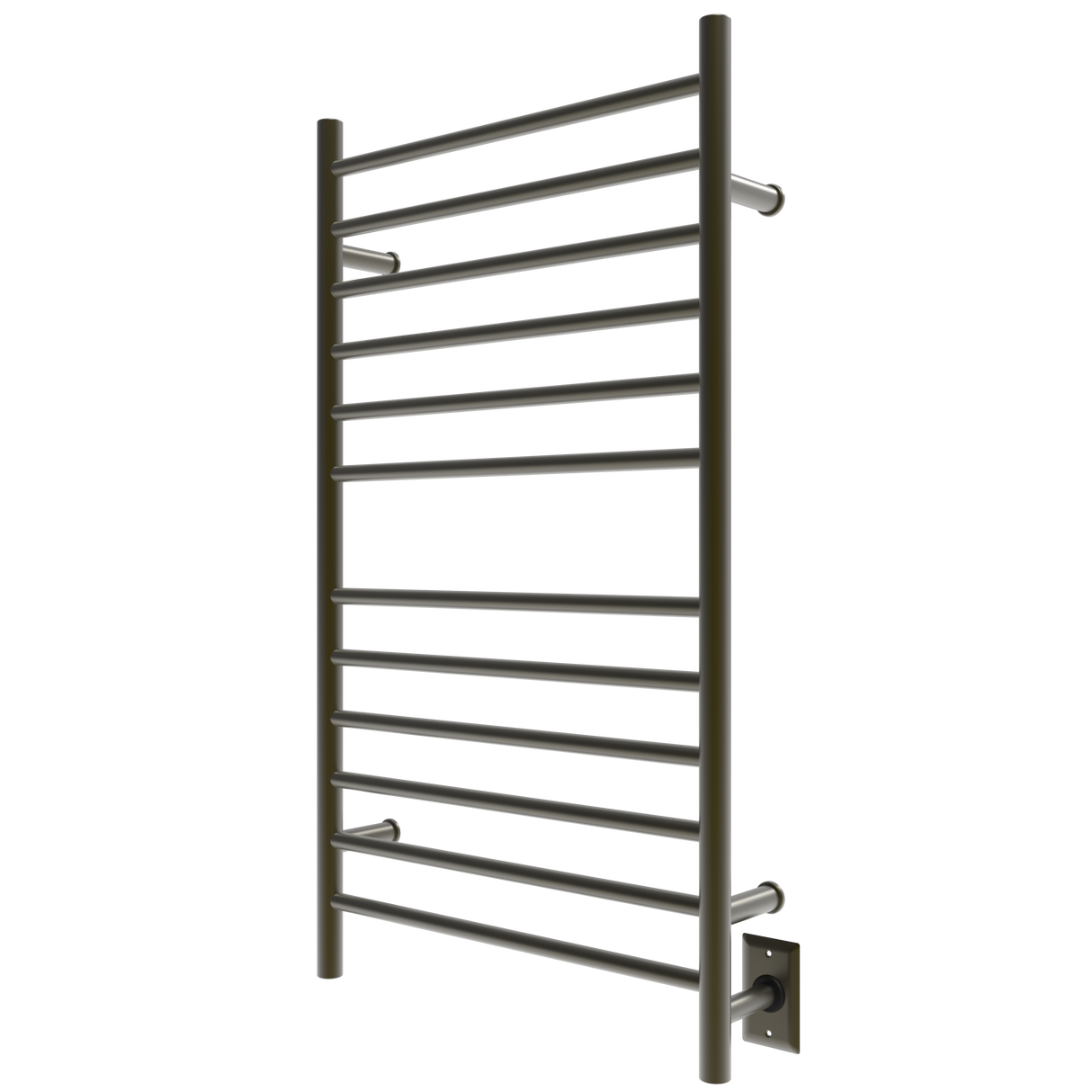 Amba Products RWHL-SBB Radiant Straight 12-Bar Large Hardwired + Plug-in Combo Towel Warmer - 4.75 x 24.5 x 41.75 in. - Brushed Bronze Finish
