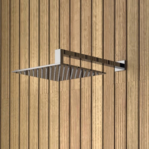 Ultra Thin 10" Rain Shower Head With Arm, Chrome