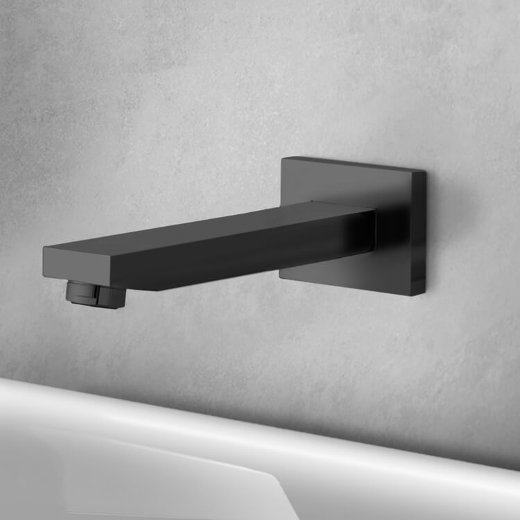 Matte Black Wall Mount Bathtub Spout