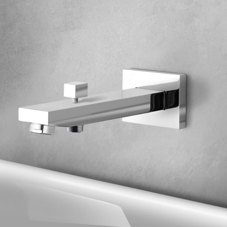 Wall-Mounted Tub Spout With Diverter