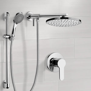 Chrome Shower Set With Rain Shower Head and Hand Shower
