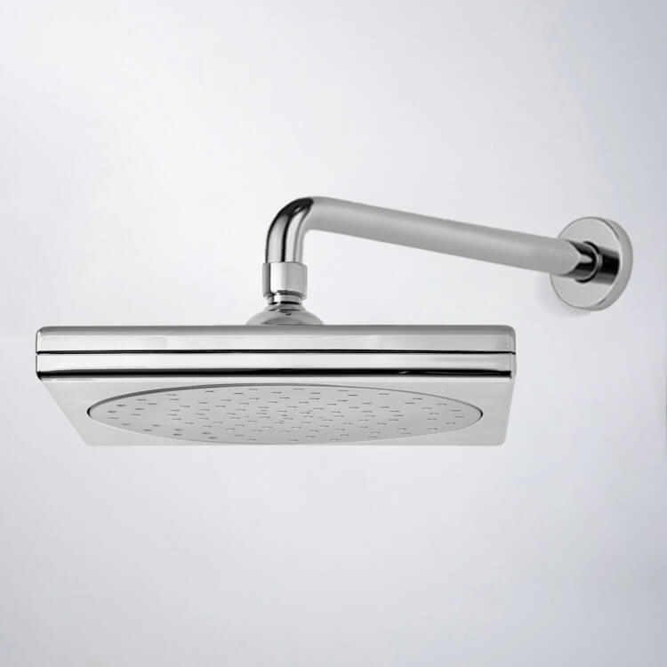 9" Chrome Rain Shower Head With Arm