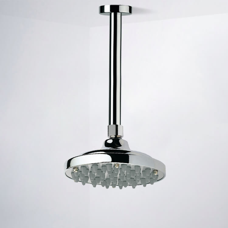 6" Ceiling Mount Rain Shower Head With Arm, Chrome