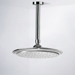 10" Ceiling Mount Rain Shower Head With Arm, Chrome