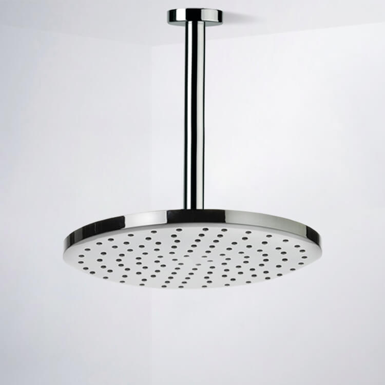 8" Ceiling Mount Rain Shower Head With Arm, Chrome