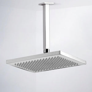 9.5" Ceiling Mount Rain Shower Head With Arm, Chrome