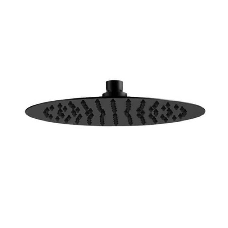 Ultra Thin 12" Matte Black Rain Shower Head