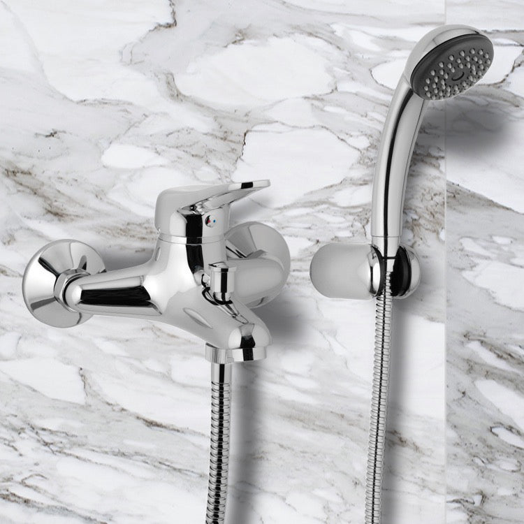 Wall Mount Tub Faucet with Hand Shower