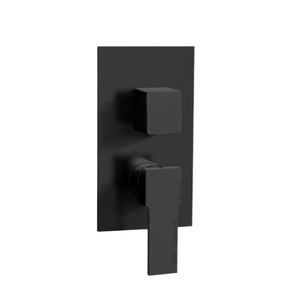 Matte Black Contemporary Built In Three Way Shower Diverter