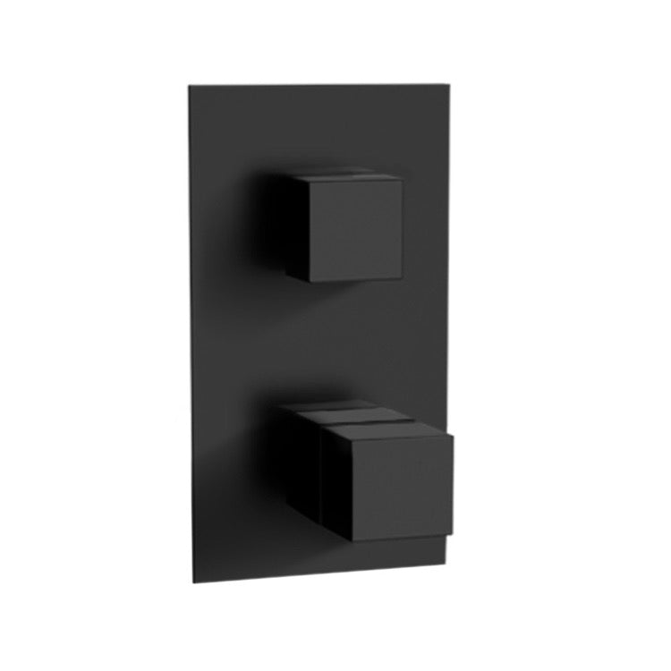 Matte Black Thermostatic Two Way Diverter