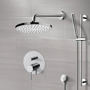 Chrome Shower Set With Rain Shower Head and Hand Shower