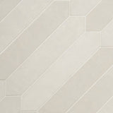 Renzo dove pickett 2.5x13 glossy ceramic white wall tile NRENDOVPIC2.5X13 product shot multiple tiles angle view