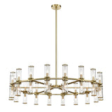 Alora CH309036NBCG REVOLVE CHANDELIER 36 LIGHT NATURAL BRASS CLEAR GLASS