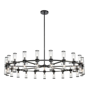 Alora CH309042UBCG REVOLVE CHANDELIER 42 LIGHT URBAN BRONZE CLEAR GLASS