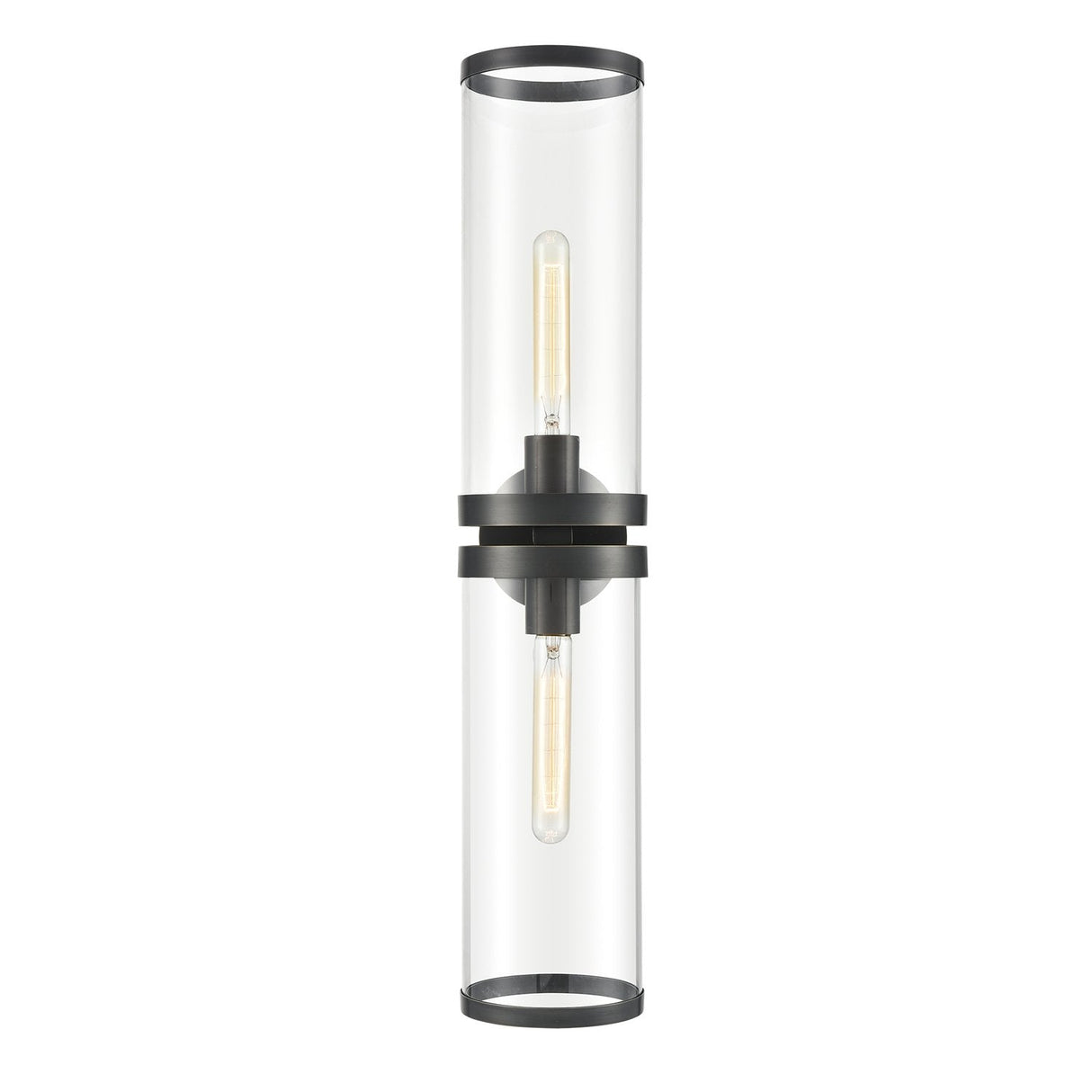 Alora WV311602UBCG REVOLVE II WALL VANITY 2 LIGHT URBAN BRONZE CLEAR GLASS