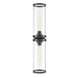 Alora WV311602UBCG REVOLVE II WALL VANITY 2 LIGHT URBAN BRONZE CLEAR GLASS