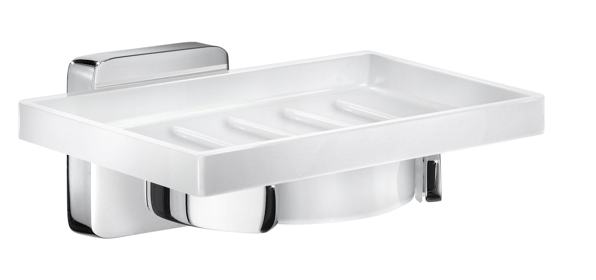 Smedbo Ice Holder with Porcelain Soap Dish in Polished Chrome
